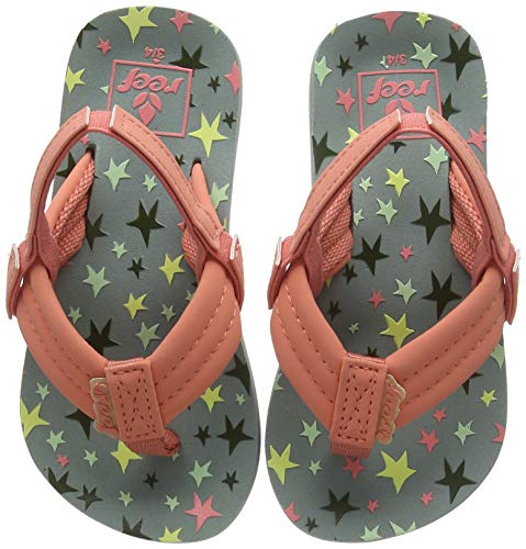 Reef Girls' Little AHI Sandal, twinkle star, 4-5 Medium US Big Kid