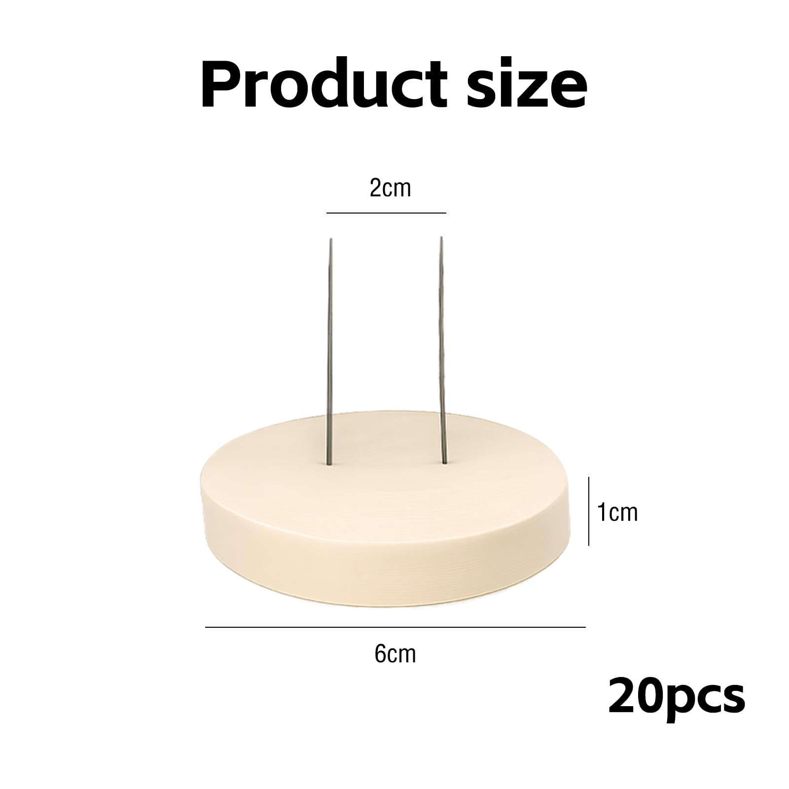20 Pezzi Supporto per Bambole in Legno Supporto Bambola Uncinetto 6 cm Base per Bambole in Feltro con Doppio Ago in Acciaio Espositore Legno per Bambola All'Uncinetto Fatte a Mano Figure