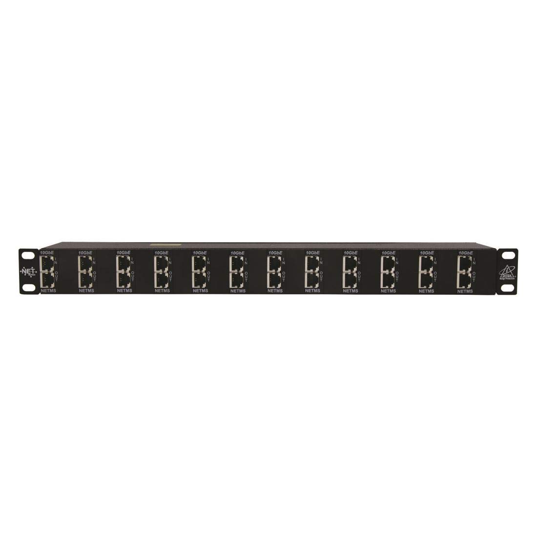 DITEK DTK-RM12NETS 10GBE, 12 Channel, 1U Form Factor, RACKMOUNT POE/ETHERNET Protector, Shielded RJ45 in/Out