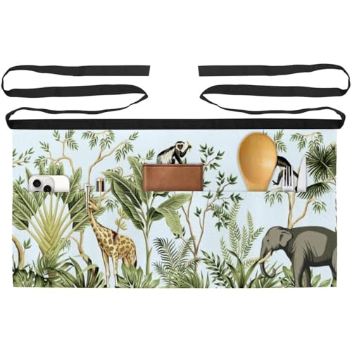 Tablier court de chef lot de 3 avec 3 poches pour cuisine et bistrot