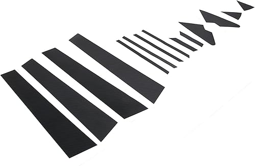 Miniatura 9 de Calcomanía negra de fibra de carbono con textura de pilar central, compatible con Subaru WRX 2022 2023, adhesivo lateral de carrocería de automóvil,