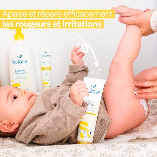 BIOLANE - Crème change dermo pédiatrie - Siège Bébé - Protège et répare les irritations - Soin pour la peau - 98% Ingrèdients Naturels - Tube 100ml - Fabriqué en France