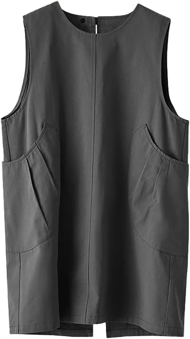 Nanxson Plus Size Apron for Women Loose Smock with Big Pockets for Cooking,Gardening,Painting - Image 2