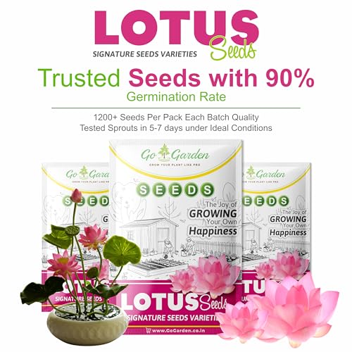 Image of Go Garden Lotus Seed for Planting - Pack of 20 Seed | High-Germination Lotus Seeds for Water Gardening, Home Garden, Ponds, and Outdoor Decor