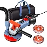 Wohenhao 5 Inch Concrete Planer 1500W with Dust Extraction Shroud and Diamond...