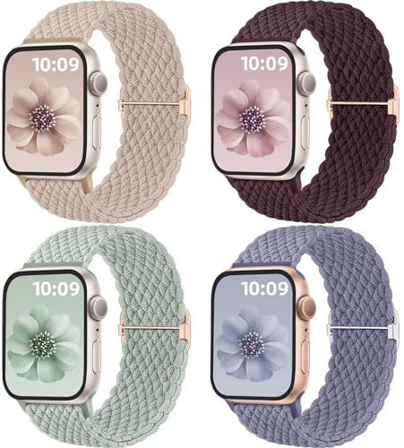 Ya en manzanajugosa.com: Mastten 4 Pack Correas Compatibles con Apple Watch Correa 40mm 41mm 38mm 42mm Mujer Hombr, Correa Deportiva de Nylon Trenzado, Pulsera Solo Loop para iWatch SE3 SE2 SE 11 10 9 8 7 6 5 4 3 2 1