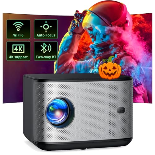 YOTON 【Auto Keystone/Autofocus】Vidéoprojecteur 4K - Y8 Projecteur Full HD Native 1080P, 18000 Lumens WiFi Bluetooth, Android TV, 50% Zoom, Plus de 10000 Applications Intégrées, Compatible avec
