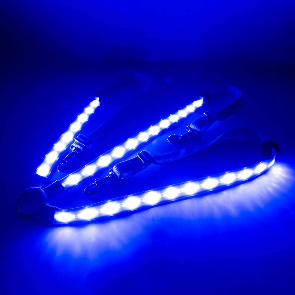 Imbracatura a LED, pettorale a LED, con luce a LED, per cavalli, per ambienti scuri, per esterni ed equestri (singola fila di luce verde)