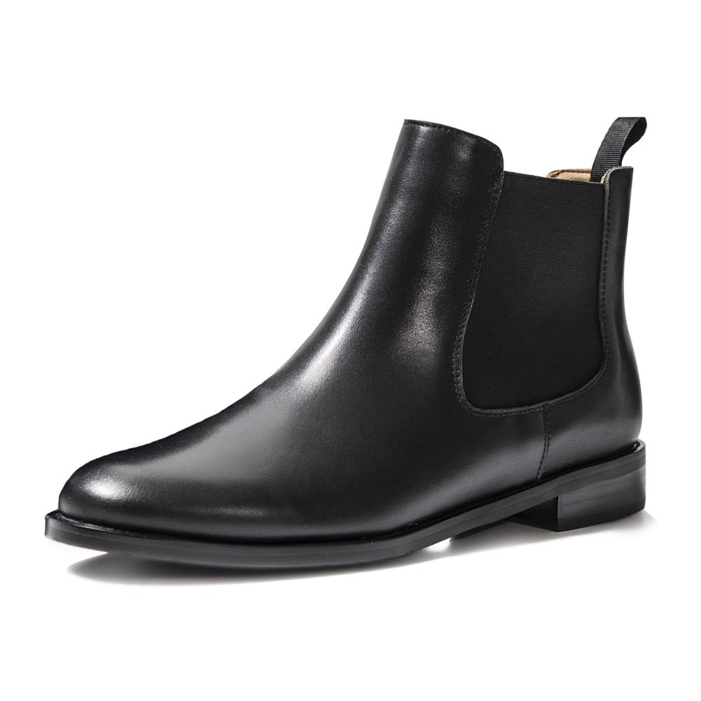 ONEENO Women's Classic Leather Chelsea Boots