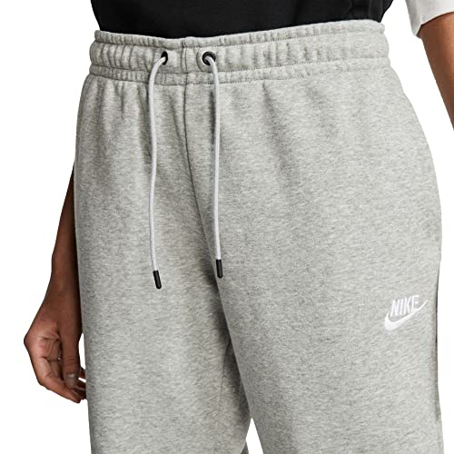 Nike Women's Sportswear Essential Fleece Sweatpant Bv4091, Grey Heather/ White, XX-Large - Image 4