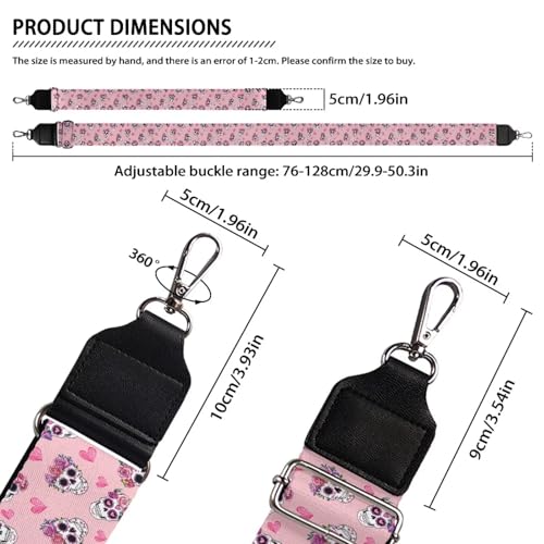 Image of Adjustable Purse Strap Replacement, Wide Shoulder Canvas Bag Strap, Crossbody Handbag Strap