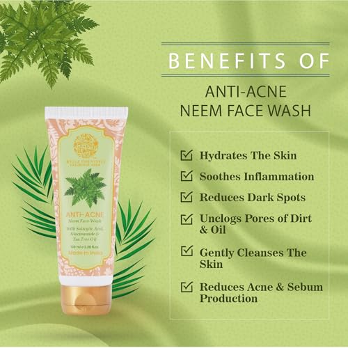 Image of RYLLZ ESSENTIALS 2% Salicylic Acid & 5% Niacinamide Anti-Acne Neem Face Wash | with Tea Tree Oil, Aloe Vera & Basil | For Acne, Blackheads, Dark Spots, Oil Control & Open Pores | 100 ml