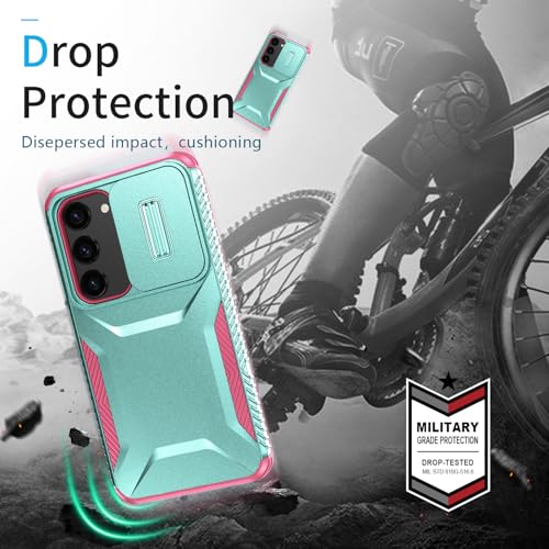 Asuwish Phone Case for Samsung Galaxy S23 Plus S23+ 5G with Screen Protector and Slide Camera Cover Rugged Hybrid Shockproof Protective Cell S23plus 23S + S 23 23+ SM-S916U 6.6 inch Women Mint Green - image 4