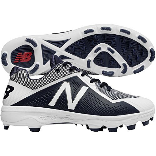 New Balance Men's 4040 V4 TPU Molded Baseball Shoe, Navy/White, 13 D US