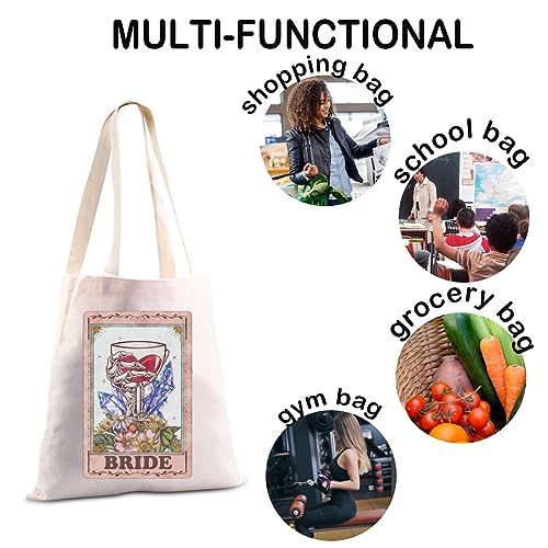 Bolso Tote con diseño de calavera para novia miniatura 6