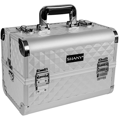 SHANY Premier Fantasy Collection Makeup Artists Cosmetics Train Case - Silver Diamond