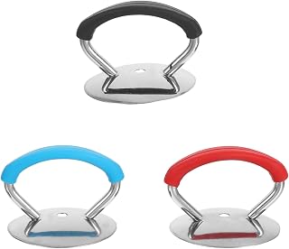 Cabilock 3 Piezas Asa para Tapa de Olla con Mango de Silicona Resistente al Calor Pomo de Repuesto de Acero Inoxidable para Cocina de y Azul