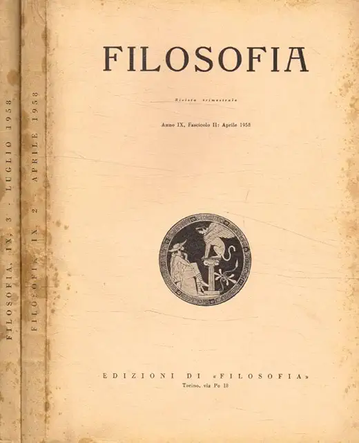 Filosofia Rivista Trimestrale 1958 - Riviste Fascia A