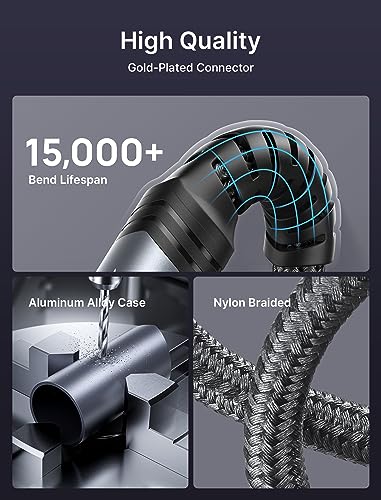 Jsaux JSDECM0037GY4.5M 1/4 Guitar Cable 15Ft, Instrument Cable Compatible thumb #5