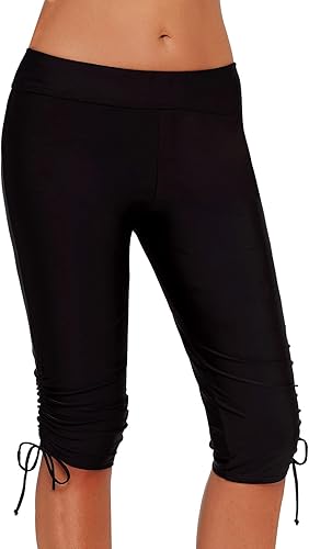 Pantalones de agua para natación, pantalones cortos de natación con falda, pantalones capri para surf, pantalones de neopreno UV para mujer