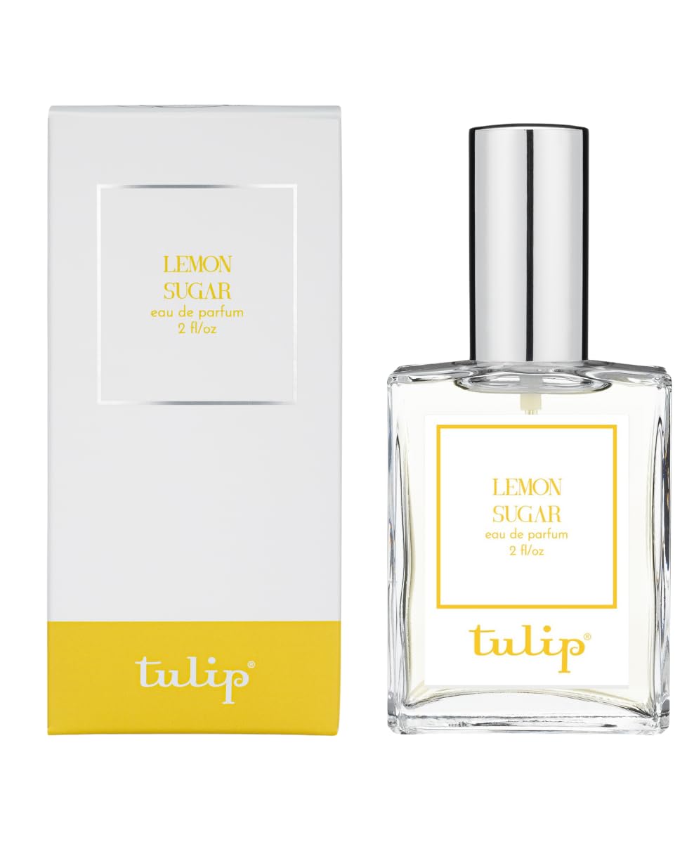Tulip Lemon Sugar Eau de Parfum – Sparkling Citrus & Warm Vanilla Perfume for Women – Clean, Vegan, Uplifting Fragrance – 2 fl oz Spray