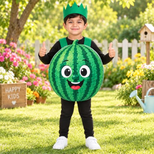 Image of Raj Costume Kids Fruit & Vegetable Fancy Dress Costume | Soft Felt Fruit and Vegetable Cutout Costume for Boys & Girls | School Annual Function
