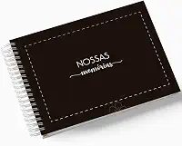 Álbum de Fotos Scrapbook papel Kraft 15x21cm 25 folhas Minhas Memórias
