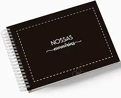 Álbum de Fotos Scrapbook papel Kraft 15x21cm 25 folhas Minhas Memórias