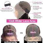 BLACROSS 13x6 Deep Wave Lace Front Wigs Human Hair 32 Inch 180 Density Deep Part Curly Lace Front Wigs Human Hair Pre Plucked Glueless Transparent Lace Frontal Wig Pre Plucked with Baby Hair - Image 5