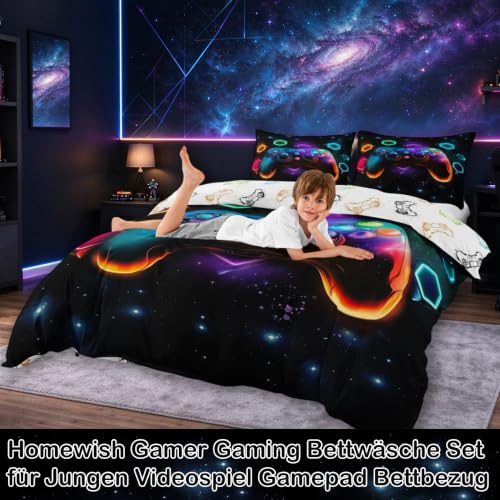 Homewish Gamer Kinder Farbe Videospiel Bettwäsche Gaming 200x200 – Ansicht 3