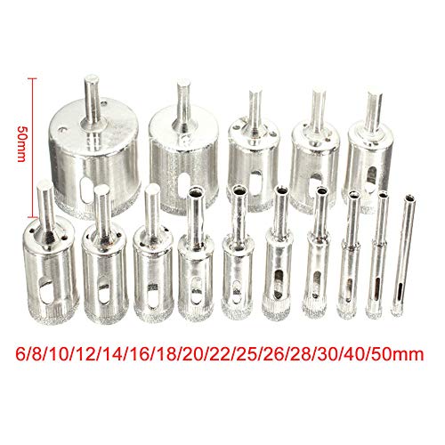 Set de 15 brocas diamantadas para vidrio y cerámica miniatura 2