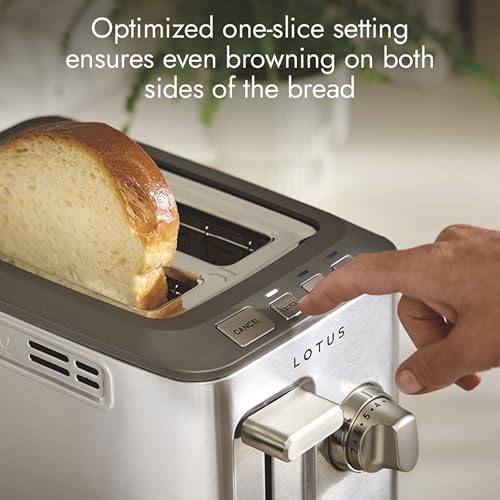 Image of Lotus Toaster, 2-Slice Toaster with Bagel Function and 7-Setting Shade Selector, The Two Slice, 900 Watts, Stainless Steel, Professional Series, LTSTR502