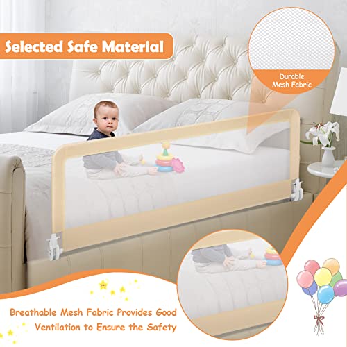 COSTWAY Bed Rail, 150cm Extra Long Toddler Safety Protection Guard