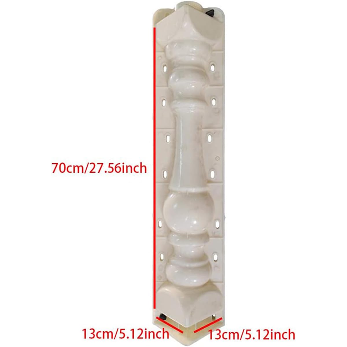 2 Pezzi Stampo per Balustrade Colonna Romana Europea, Stampi per Colonna Anteriore e Posteriore per Cemento, Gesso, Cemento, Plastica, per la Decorazione di Giardini, Balconi, Piscine, Parchi