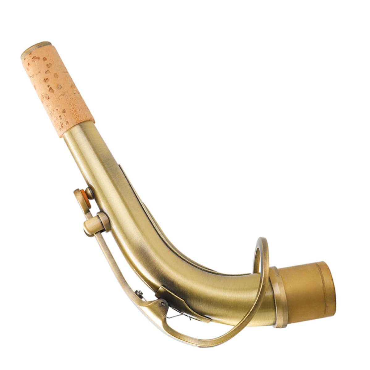 Vaguelly Saxophon und Klarer Klang 24,5mm Durchmesser Messing Anschlusshals mit Gebogenem Antiqued Design Praktischer Einsatz für Altsaxophon