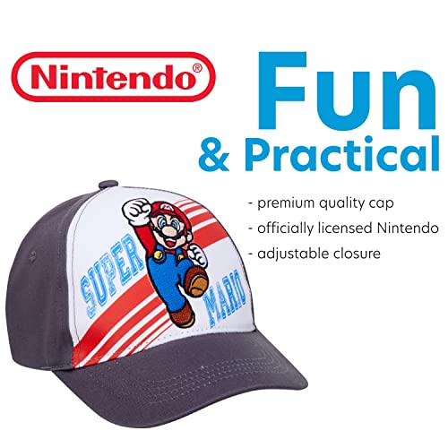 Nintendo Boys Super Mario Bros. Cotton Baseball Cap (Size 4-7), Size 4-7 Years, Super Mario #TOP2