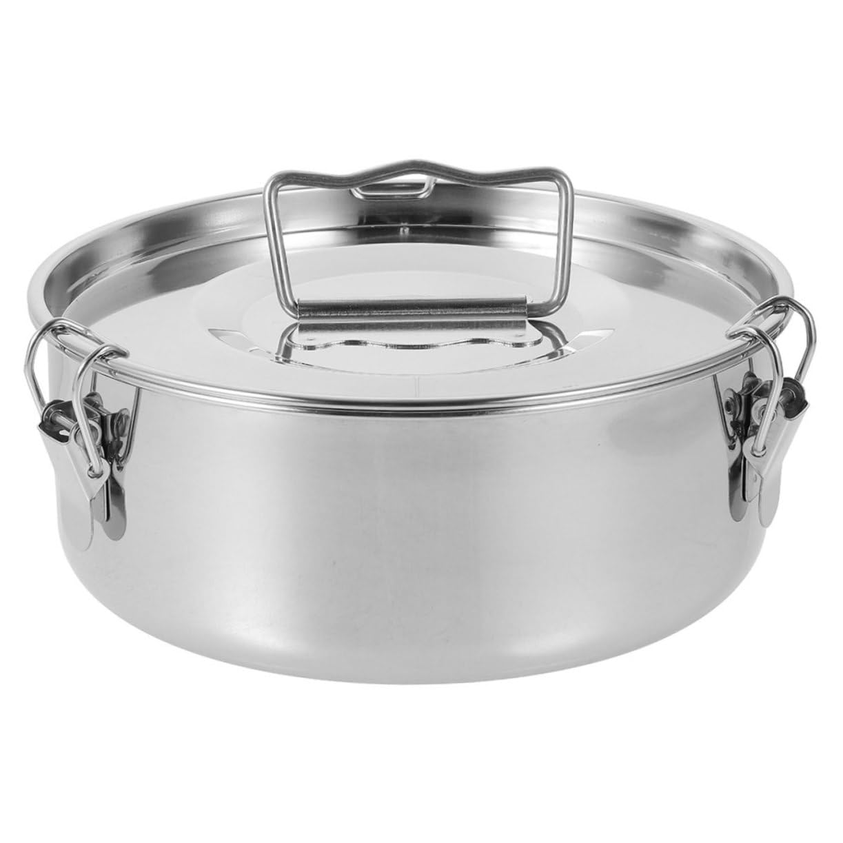 TOYANDONA Molde para Hacer Flanes de Acero Inoxidable con Tapa, Accesorio para Ollas a Presión, Diseño de Bloqueo Fácil de Limpiar para Hornear y Cocinar Flan