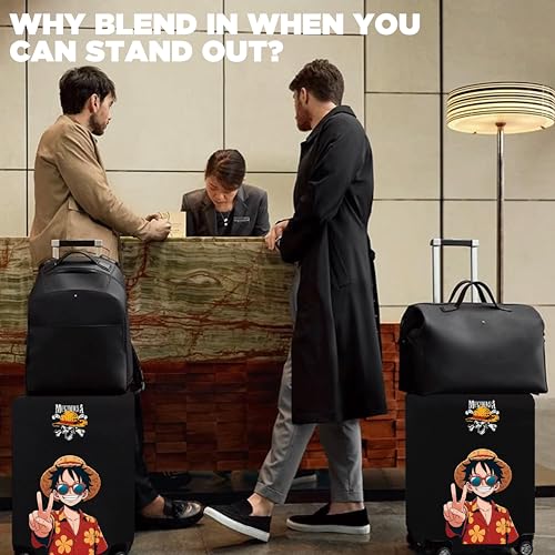 Image of WanderWraps Spendex Polyester Protective Luggage Cover | Hard Luggage Trolley Bag Cover | Washable | Dust Proof | Stretchable | L - 28 inch | Strawboundd