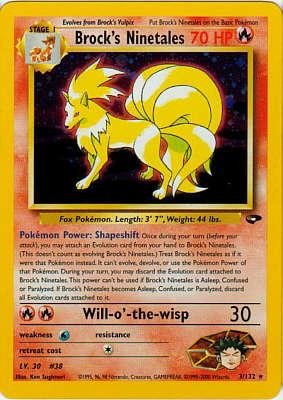 Pokémon Brock's Ninetales Holofoil - Gym Challenge - 3 [Toy]