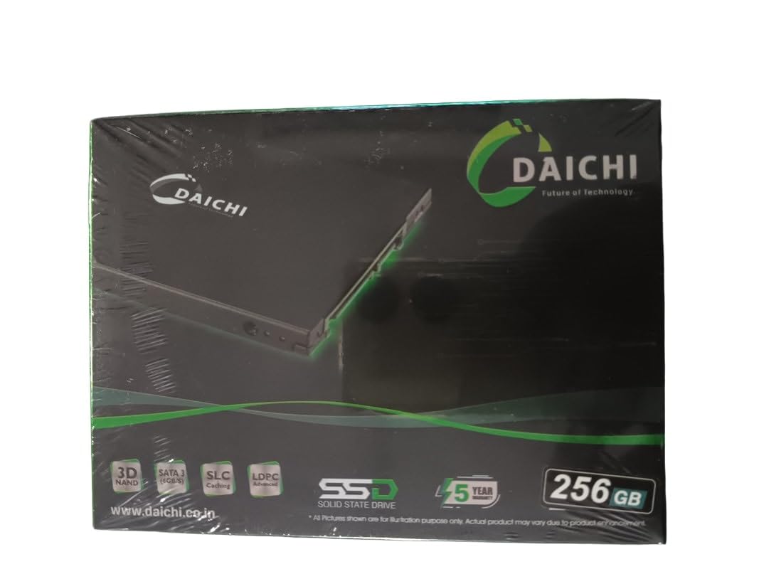 DAICHI All Desktop, Laptop Supported 256GB SSD (Black, 5 Years Warrenty) (B0CKNH6VXK) Amazon Price History, Amazon Price Tracker