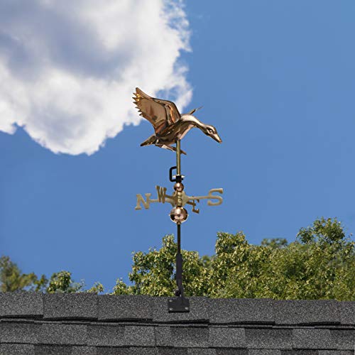 Good Directions 804PR Landing Duck Cottage Weathervane, Polished Copper with Roof Mount - Image 4