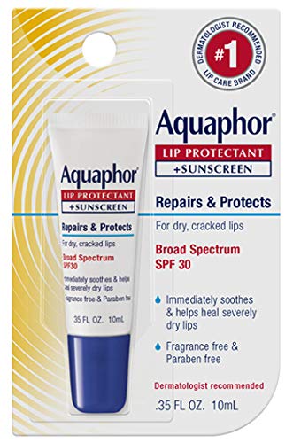 Aquaphor Lip Repair + Protect, Broad Spectrum SPF 30 0.35 oz (Pack of 3)