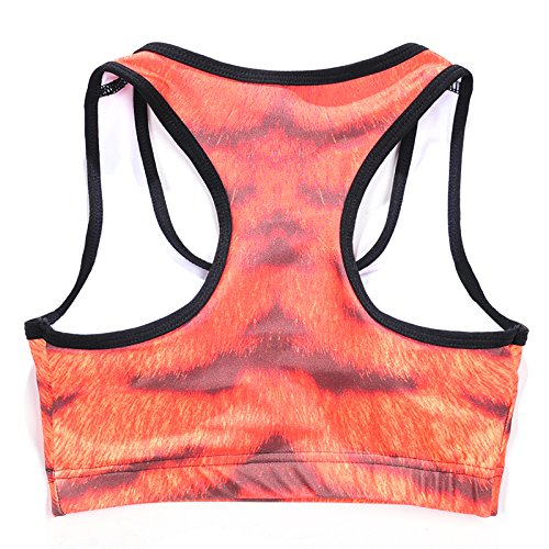 Image of Sister Amy Women's Aerobics Gym Dance Yoga Vest Printed Sports Bra Top Vest