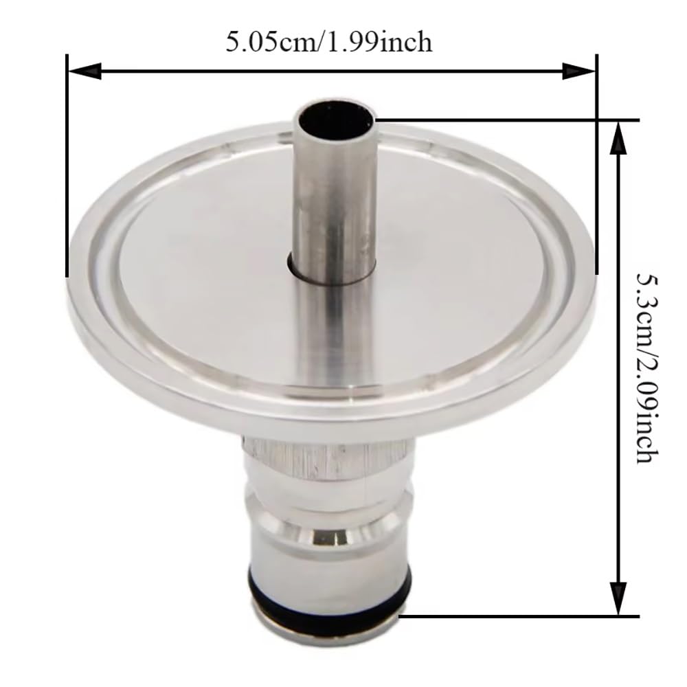 1,5-Zoll-Tri-Clamp an Kugelsperrpfosten – Keg-Anschluss aus Edelstahl 304 for Heimbrauen(Gas and Liquid)