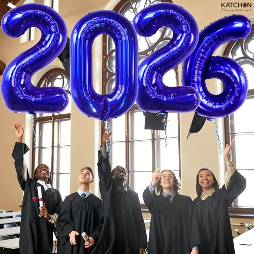 Image of Blue 2026 Balloons 42 Inch, Giant - Blue Graduation Decorations 2026, Foil Number 2026 Graduation Balloons Class of 2026 Decorations | Graduation Party Decorations | Prom Decorations 2026, Katchon