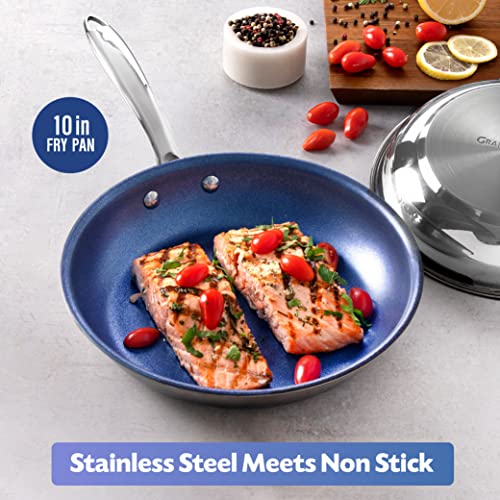 image for Granitestone 10 Inch Non Stick Frying Pans Nonstick Skillet Pan with D