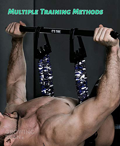 GrowingBean - Bench Press Assistance Resistance Bands, Home Gym, Multiple Training Methods, 152lbs