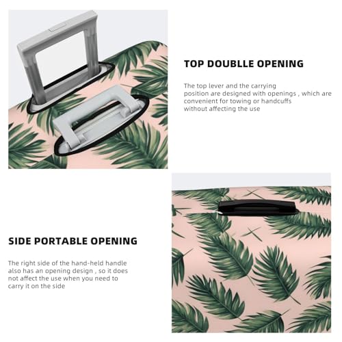 Cute palm tree leaves Print Elastic Washable Baggage Protector Universal Suitcase Cover Travel Luggage Cover 5