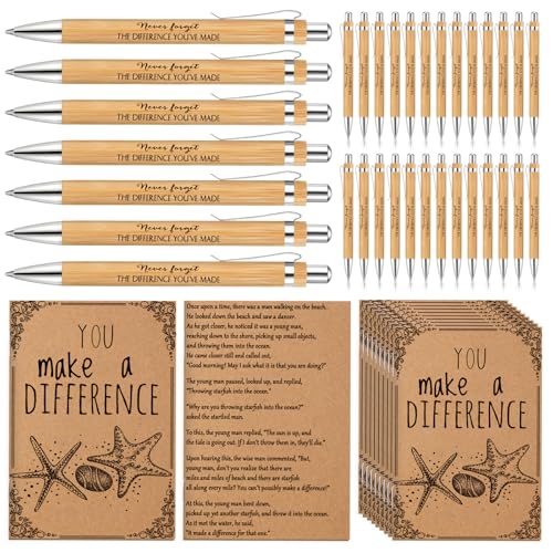 Carnet en bambou Seajan avec stylo inspirant pour collaborateurs | Lot de 100