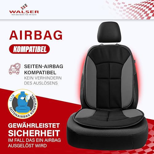Walser Auto-Sitzaufleger Novara, Auto-Sitzauflage, Sitzschoner-PKW universal, Autositzschoner, Auto-Schutzunterlage, Sitzschoner-LKW schwarz/grau
